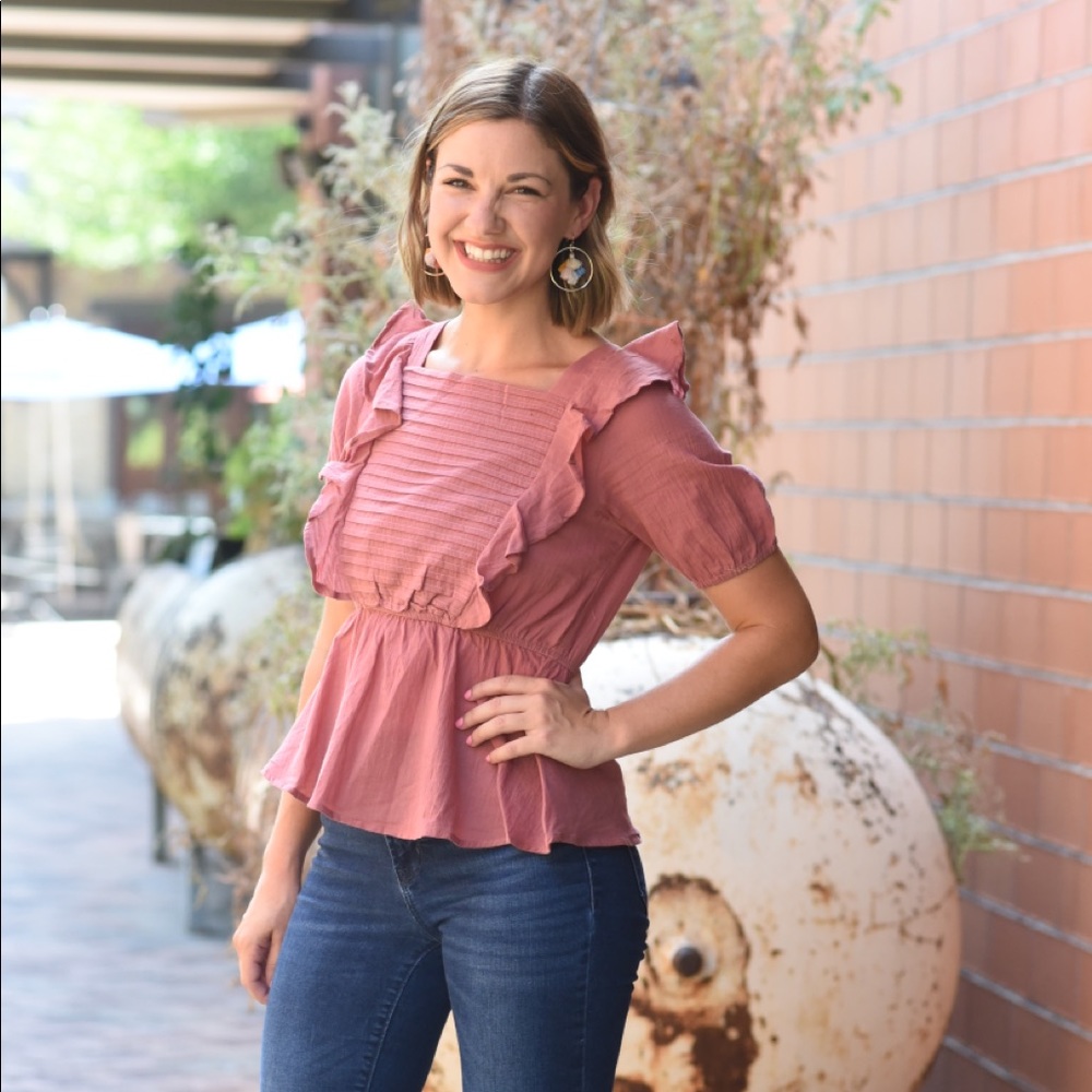 Ruffled Blush Top